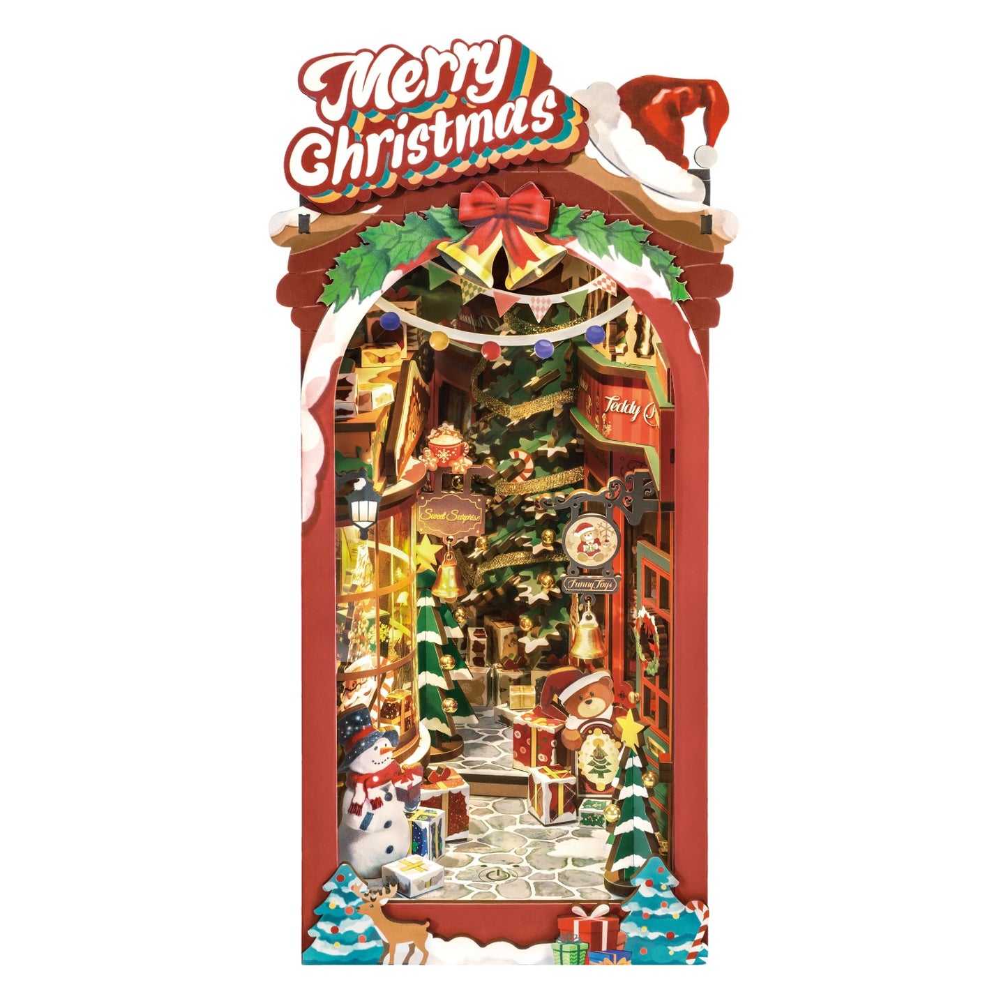 Rolife 3D-Holz-Puzzle Book Nook "Christmas Street"