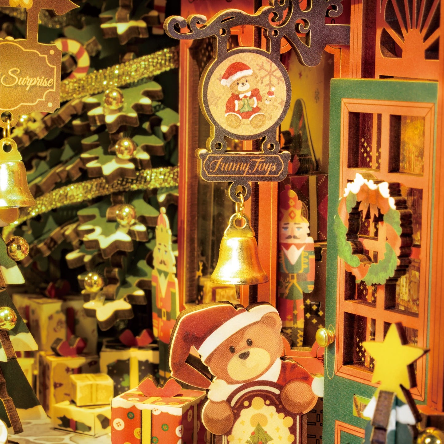 Rolife 3D-Holz-Puzzle Book Nook "Christmas Street"