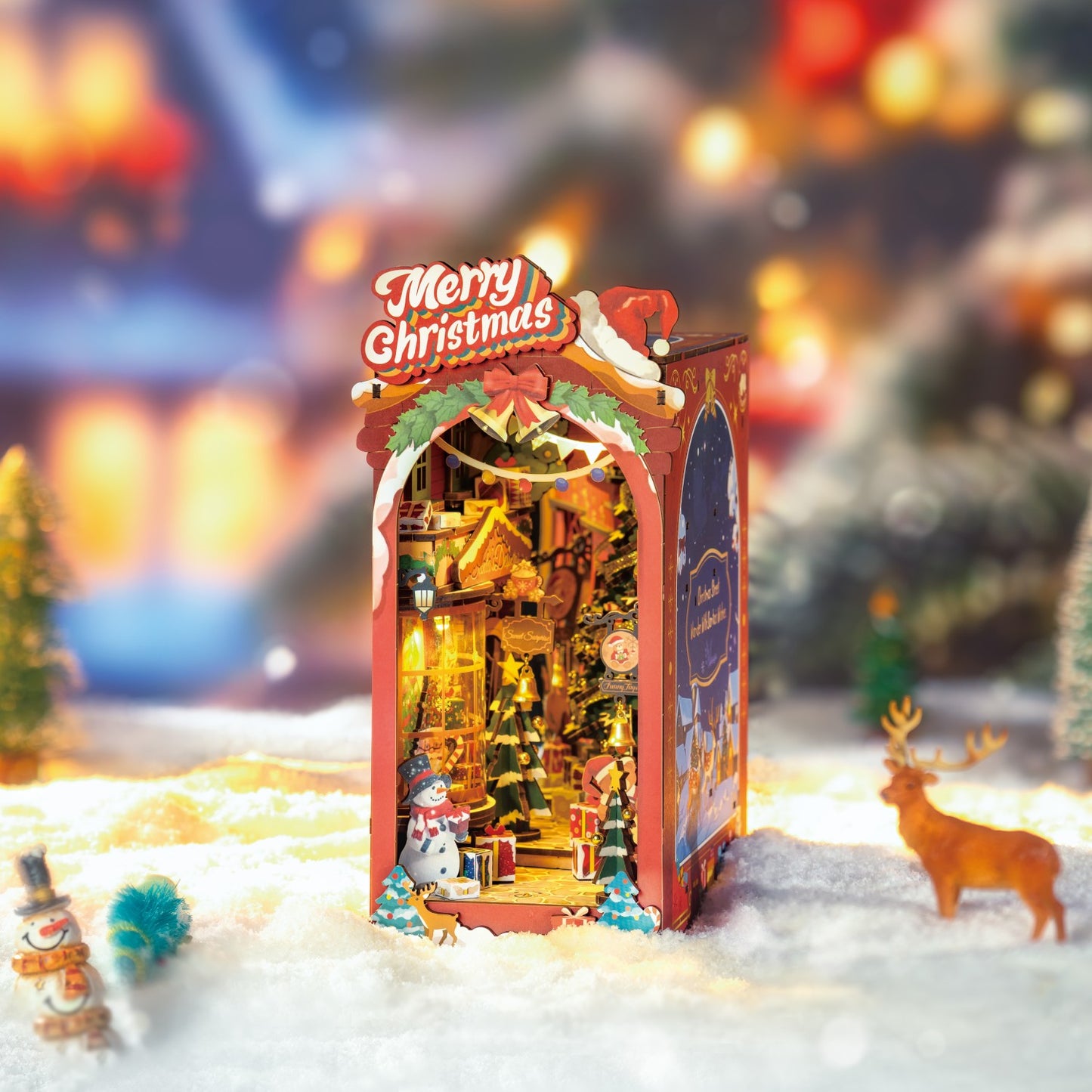 Rolife 3D-Holz-Puzzle Book Nook "Christmas Street"