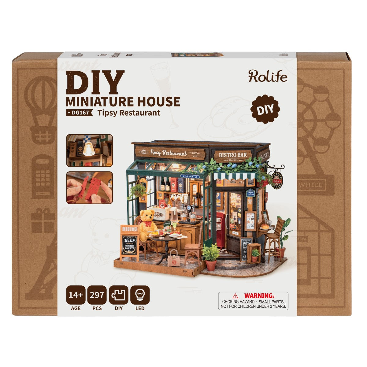 Rolife 3D-Holz-Puzzle DIY "Tipsy Restaurant"