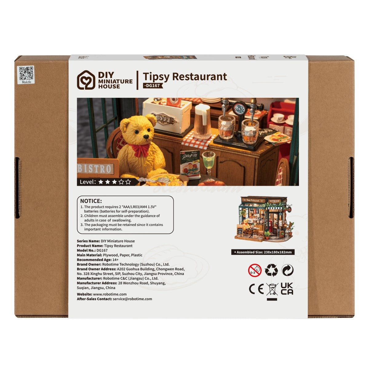 Rolife 3D-Holz-Puzzle DIY "Tipsy Restaurant"