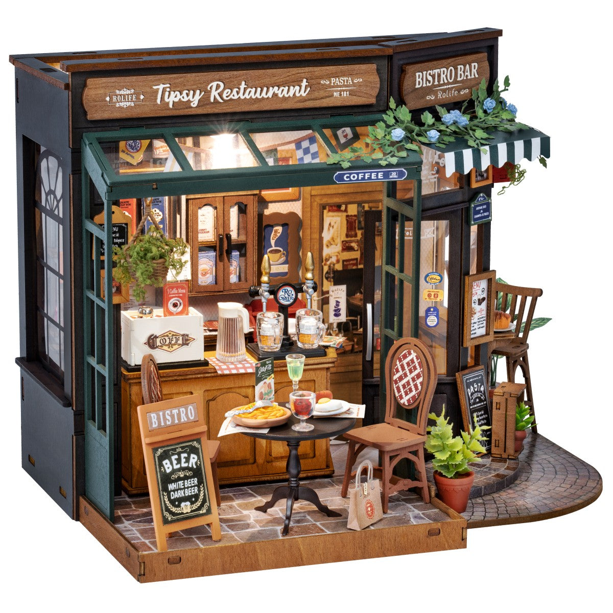 Rolife 3D-Holz-Puzzle DIY "Tipsy Restaurant"