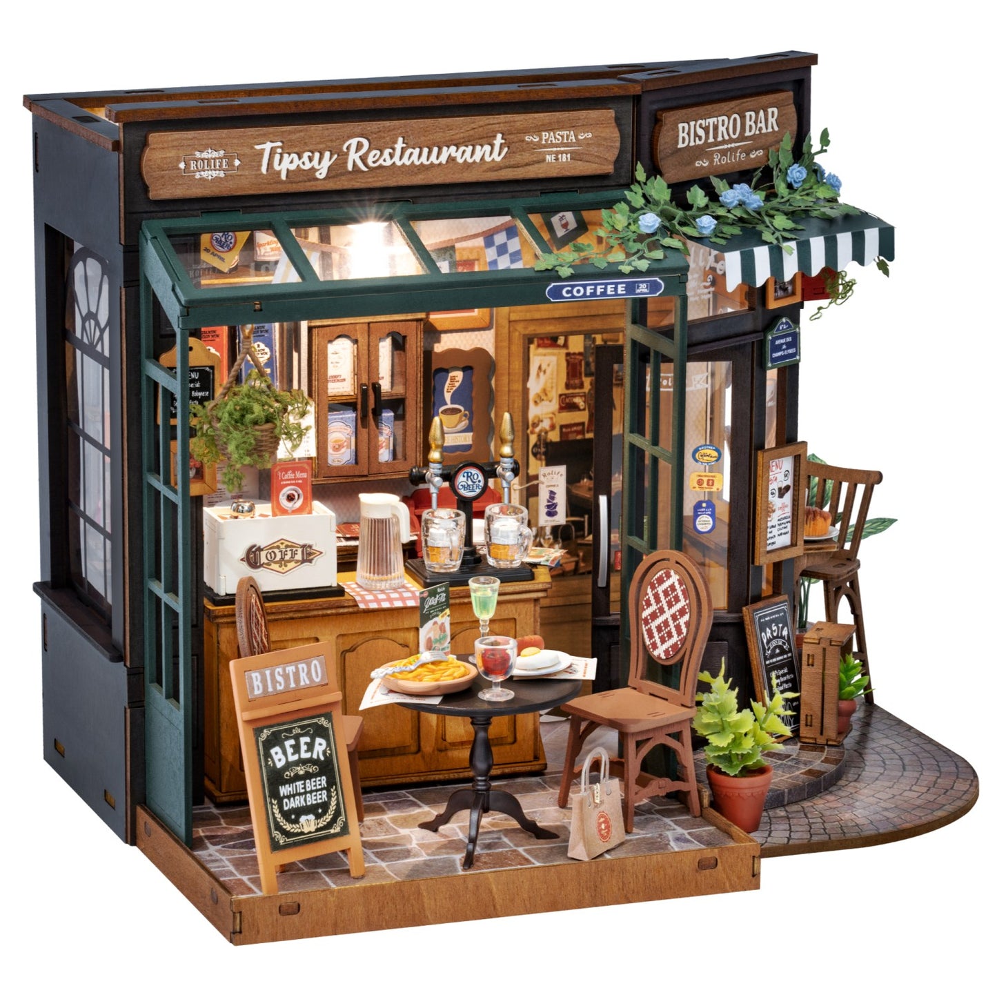 Rolife 3D-Holz-Puzzle DIY "Tipsy Restaurant"