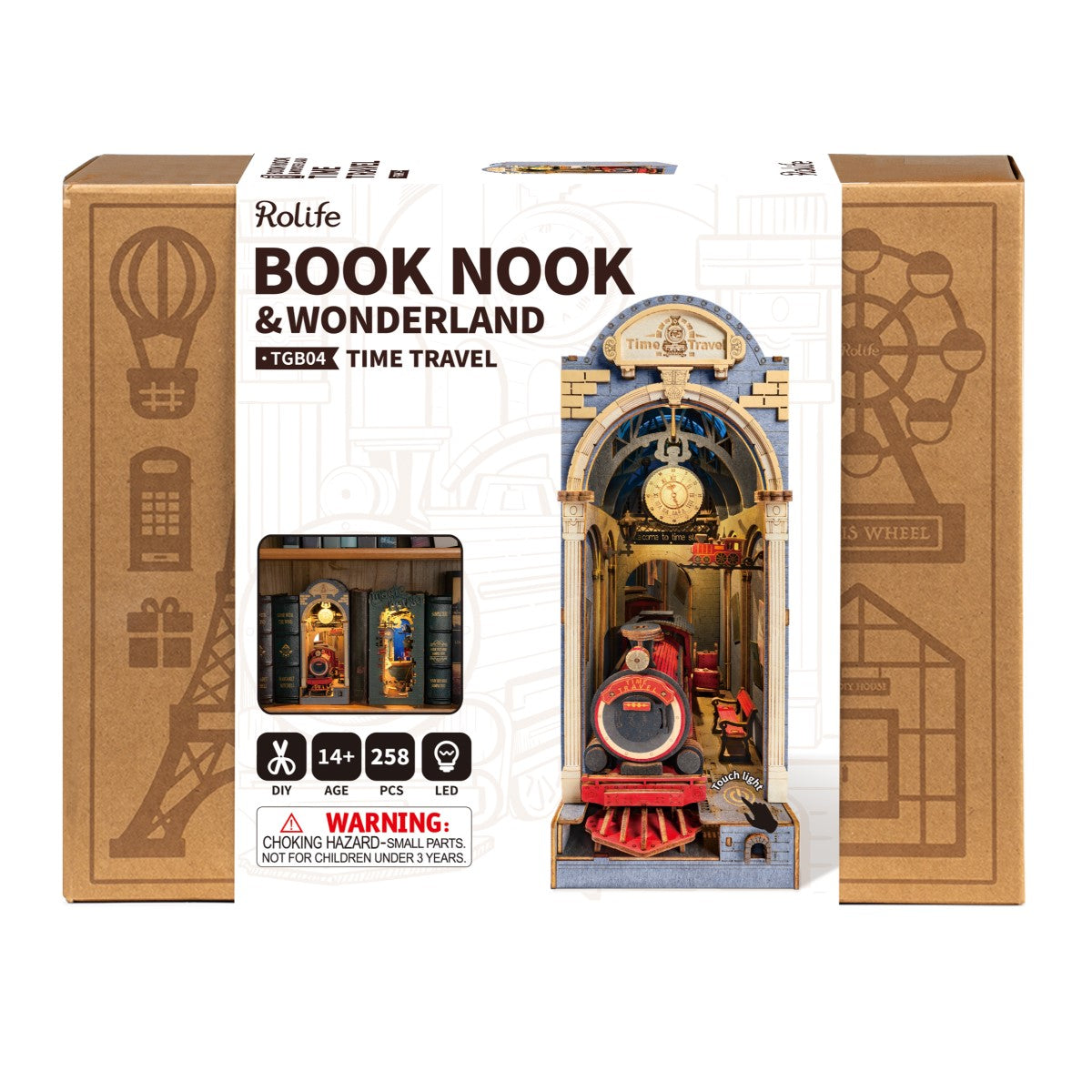 Rolife 3D-Holz-Puzzle Book Nook "Time Travel"
