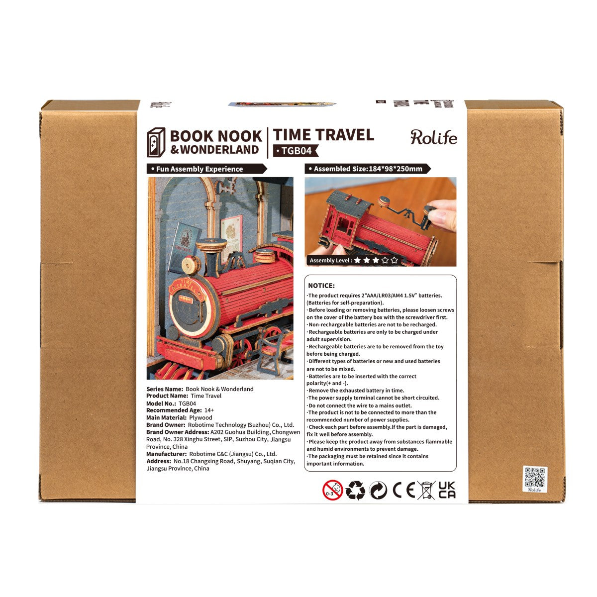Rolife 3D-Holz-Puzzle Book Nook "Time Travel"