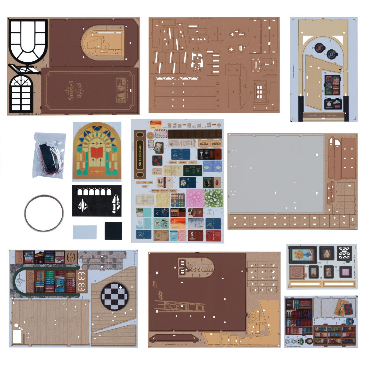 Rolife 3D-Holz-Puzzle Book Nook "Bookstore"