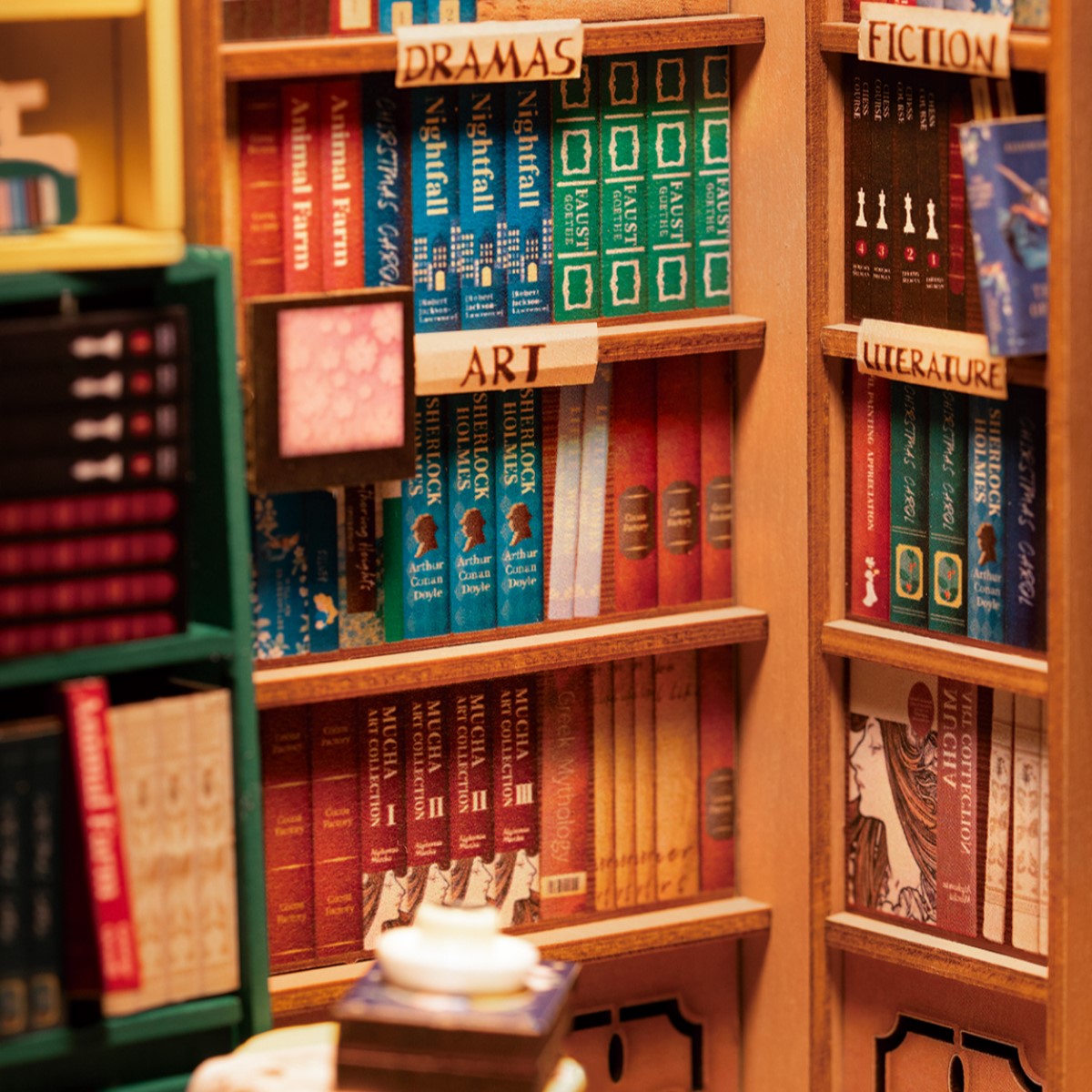 Rolife 3D-Holz-Puzzle Book Nook "Bookstore"