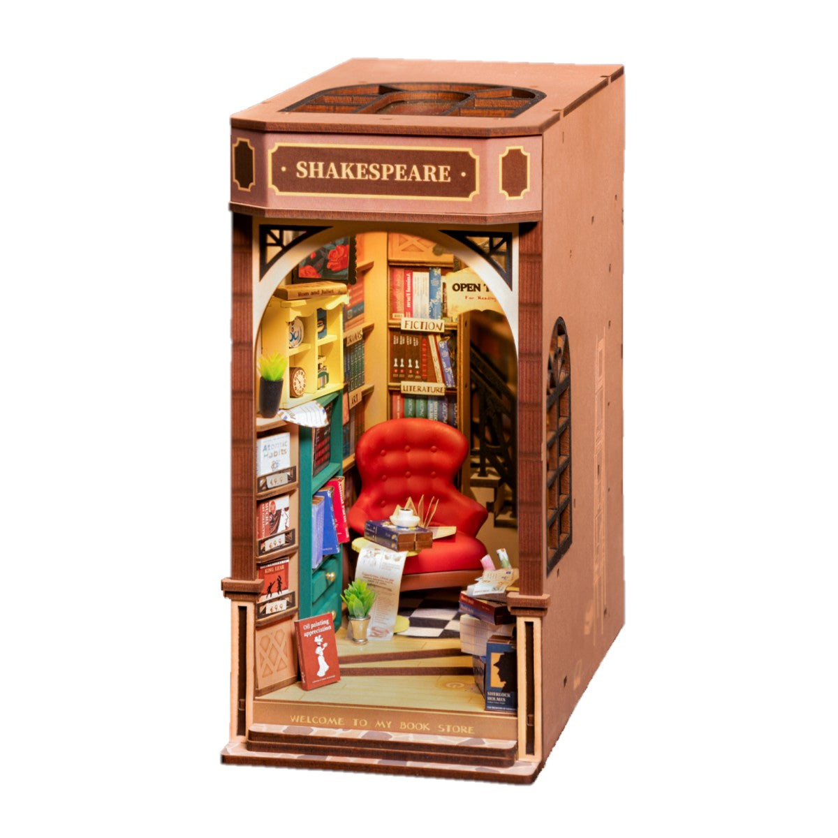 Rolife 3D-Holz-Puzzle Book Nook "Bookstore"