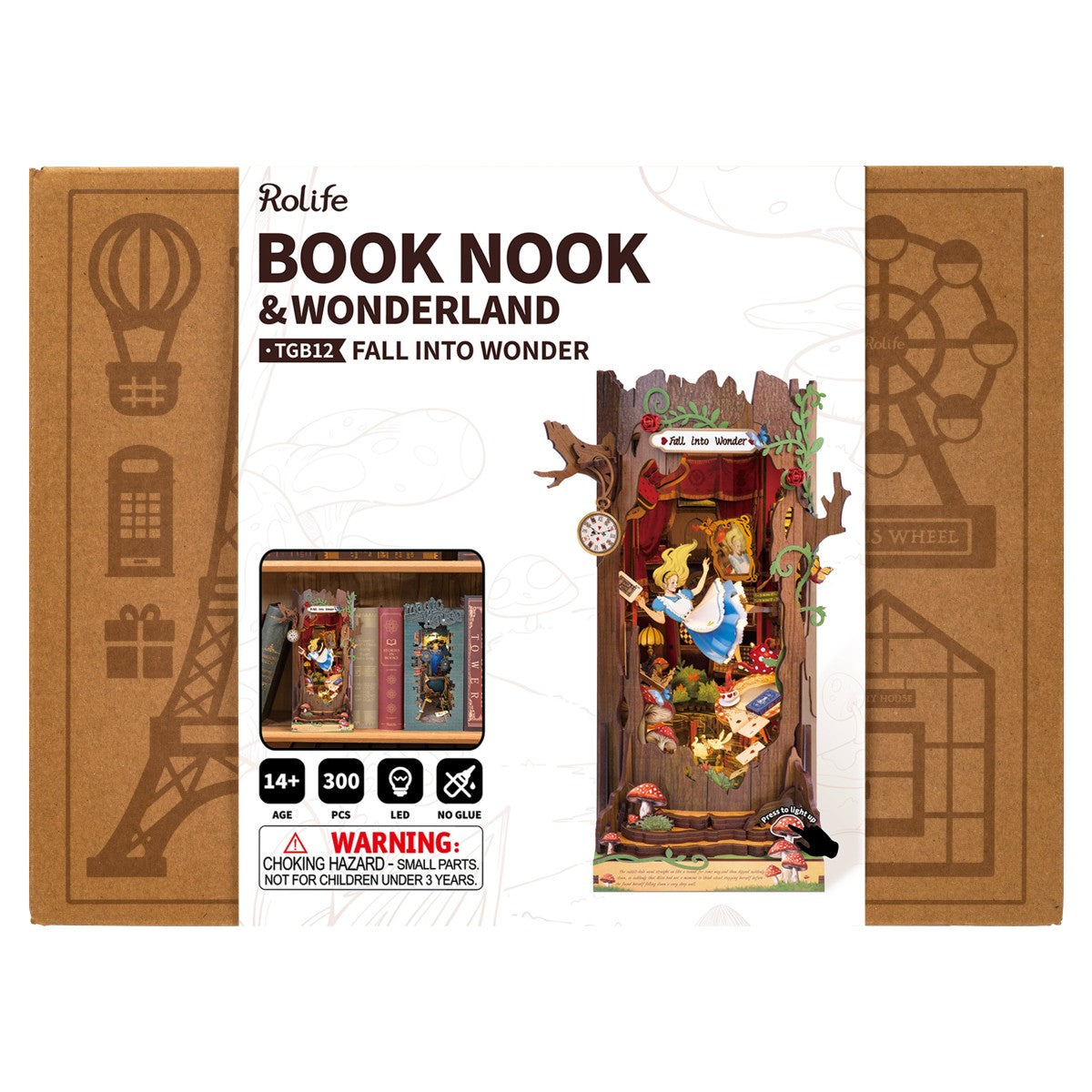 Rolife 3D-Holz-Puzzle Book Nook "Fall into Wonder"