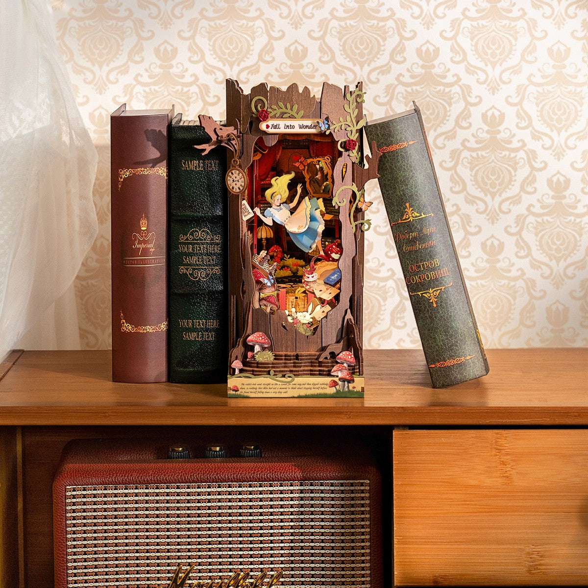 Rolife 3D-Holz-Puzzle Book Nook "Fall into Wonder"