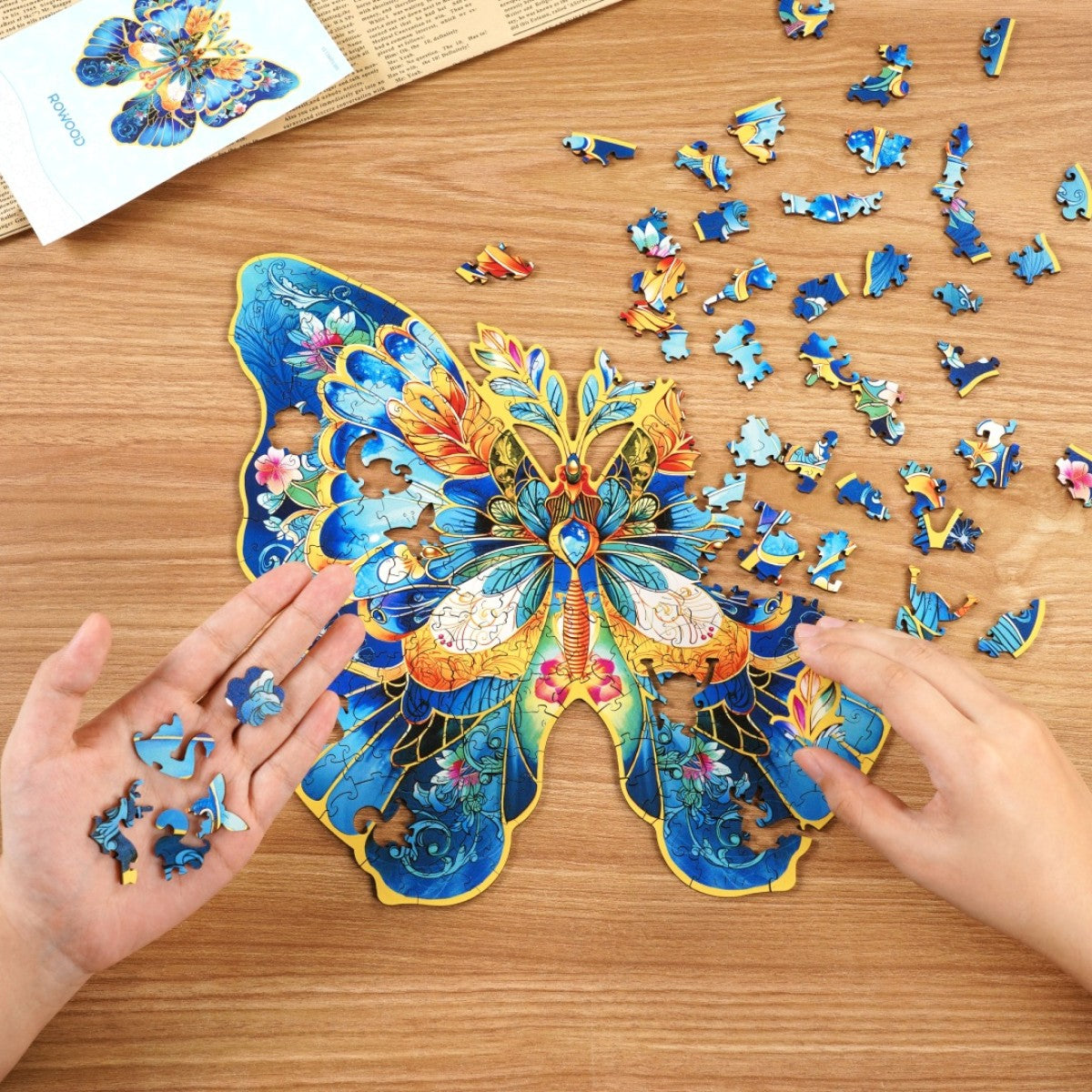 Rowood Holz-Puzzle Schmetterling / Morpho Helena