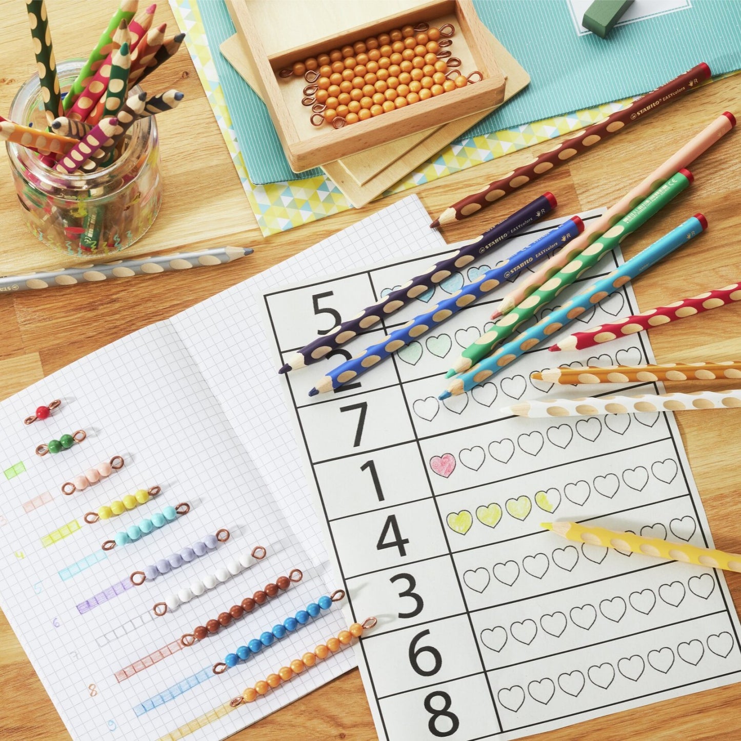 STABILO Bleistift EASYcolors Rechtshänder / 6er Pack