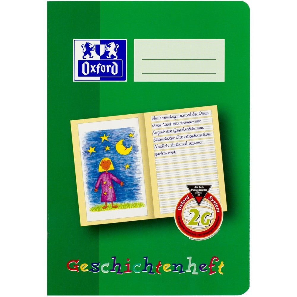 Oxford Geschichtenheft / A5 / 16 Blatt / Lineatur 2G / liniert