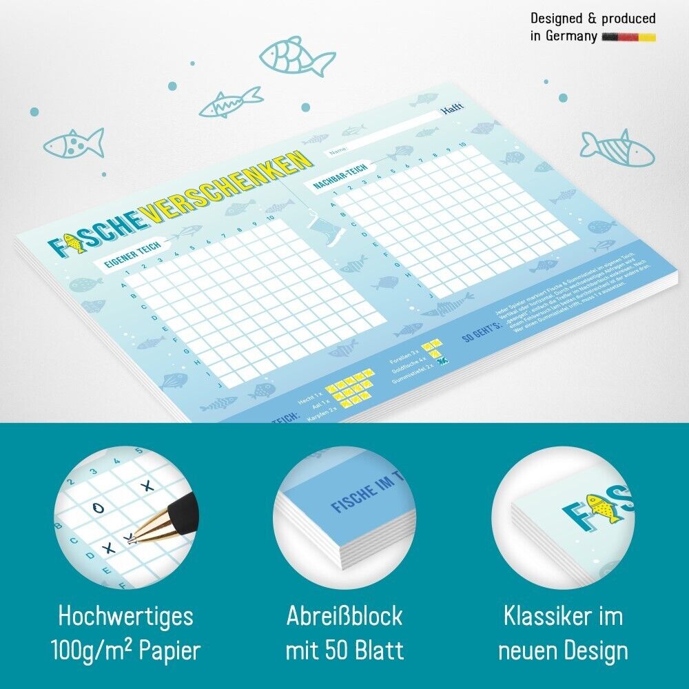 paper&you Spieleblock A5 / Fische Verschenken / vom Häfft-Verlag