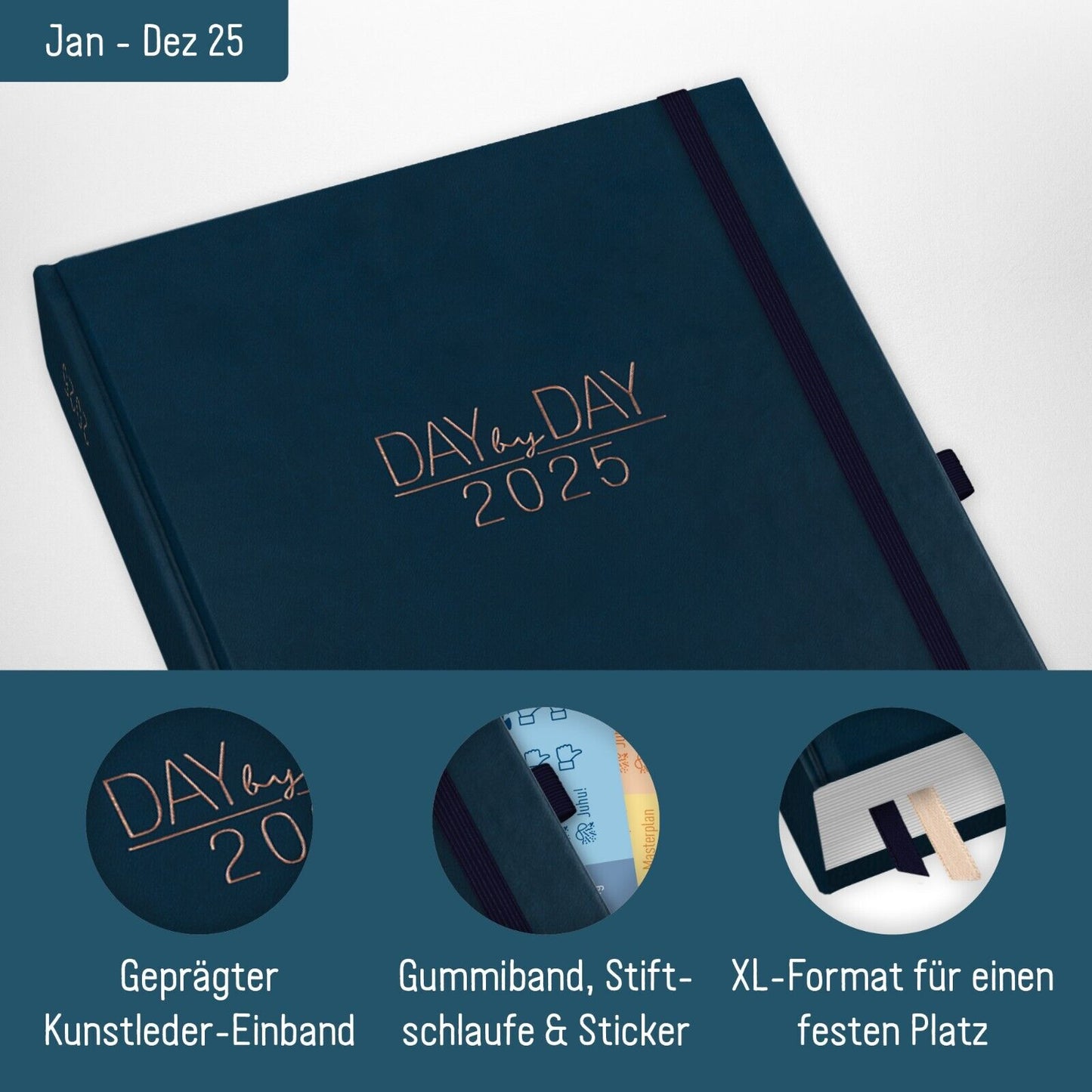 Organizer Maxi 2025 / A4+ / Nachtblau / Häfft-Verlag