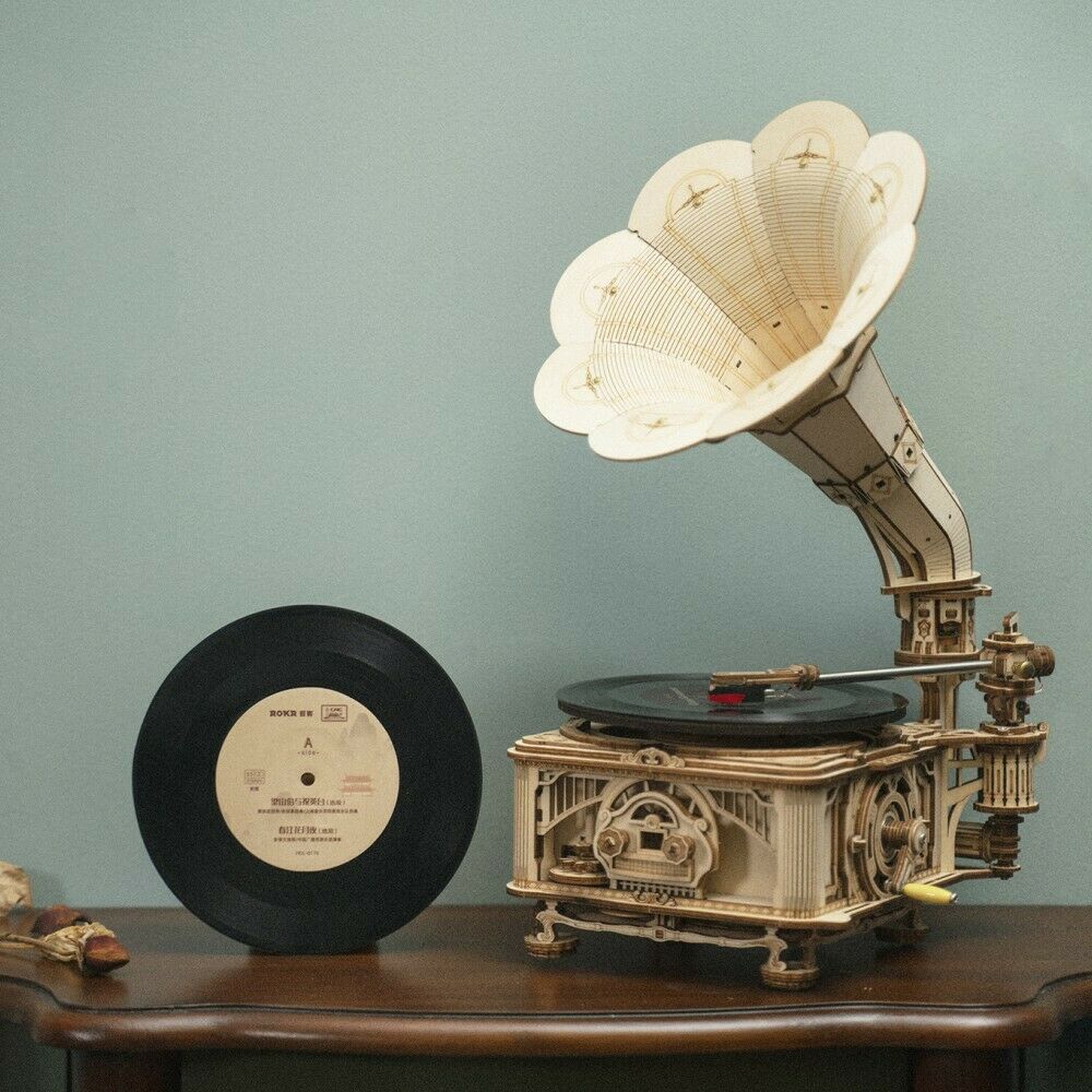 ROKR 3D-Puzzle "Classical Gramophone" (Electric Version)