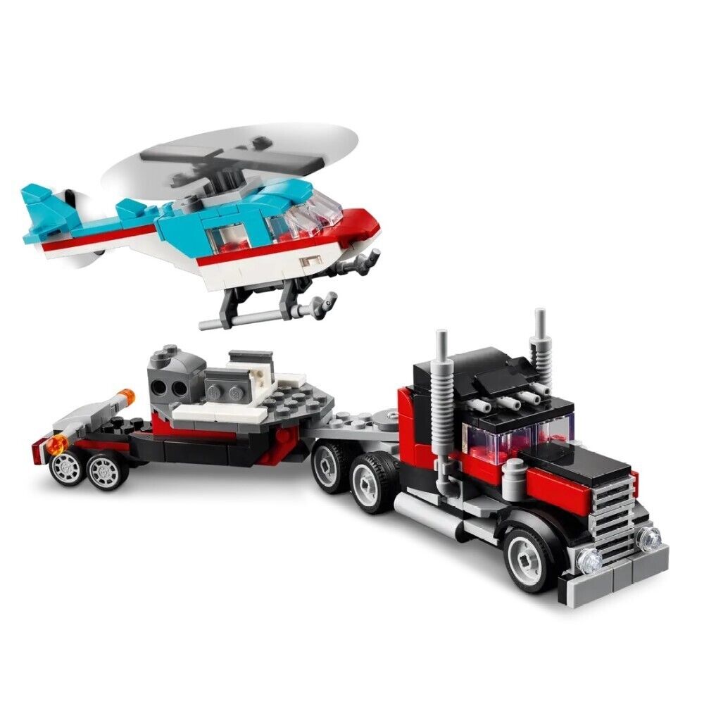 LEGO Creator 3-in-1 - Tieflader mit Hubschrauber (31146)