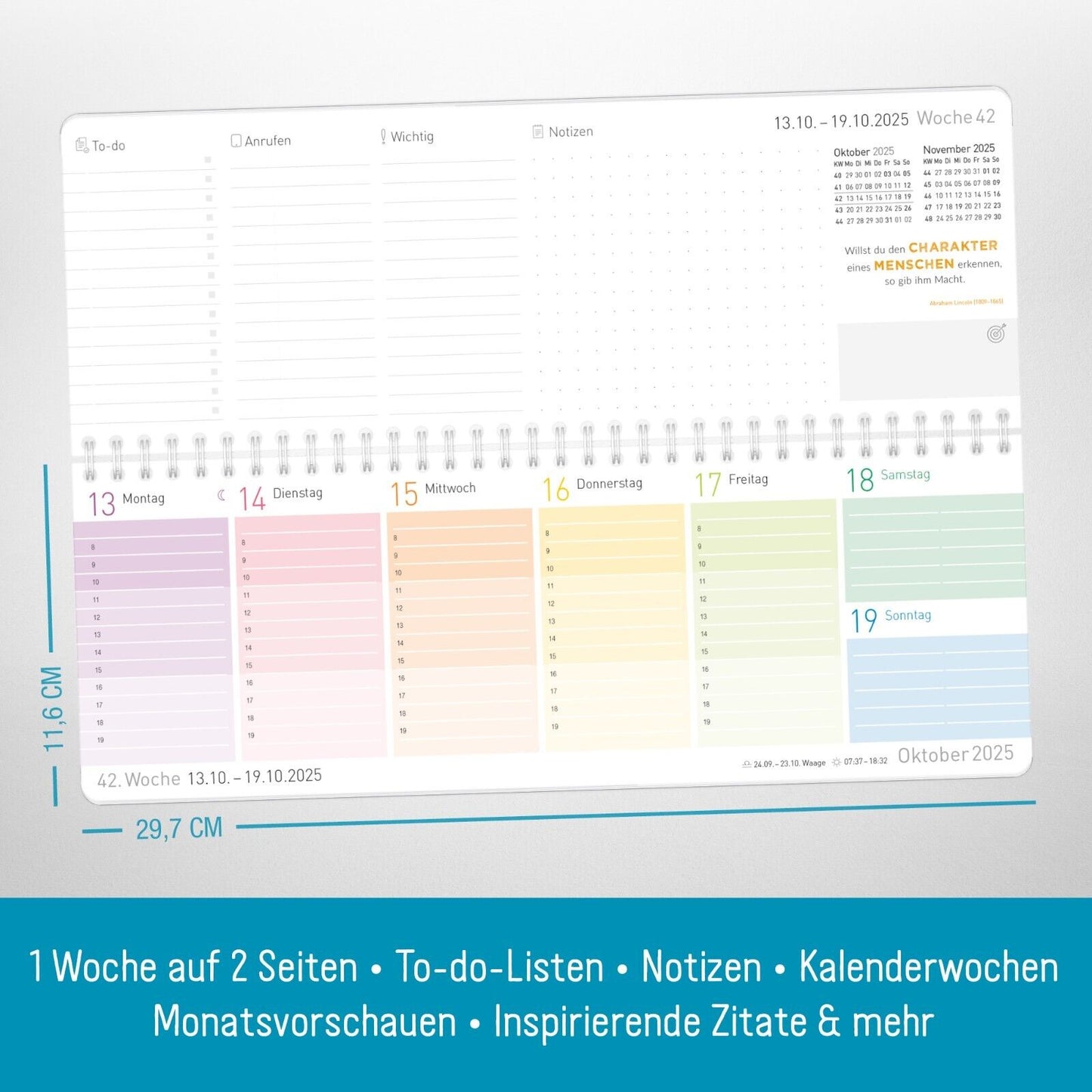 Tischkalender 2025 / Rainbow / mit Aufsteller / Häfft-Verlag