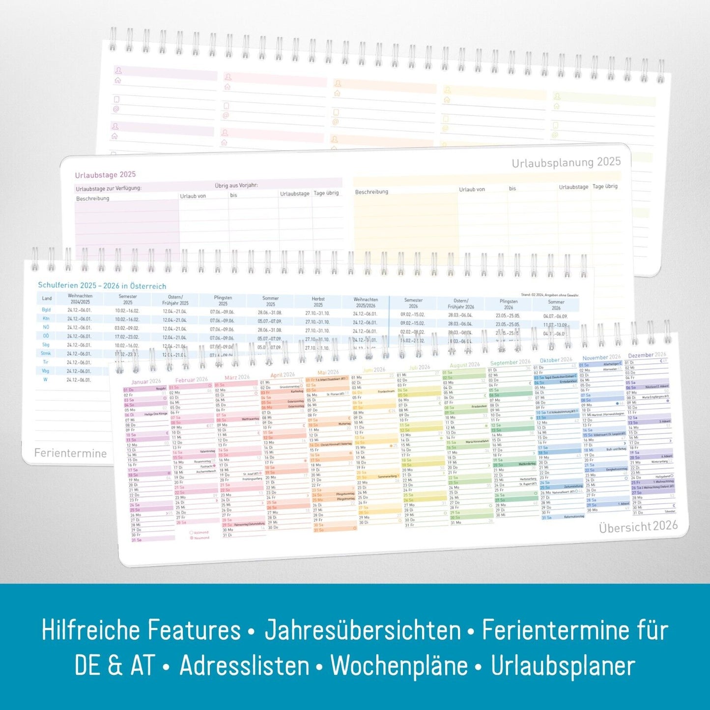 Tischkalender 2025 / Rainbow / mit Aufsteller / Häfft-Verlag