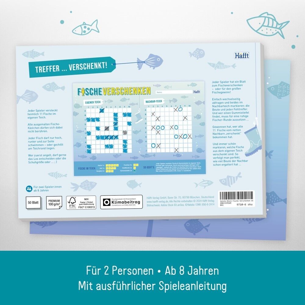 paper&you Spieleblock A5 / Fische Verschenken / vom Häfft-Verlag