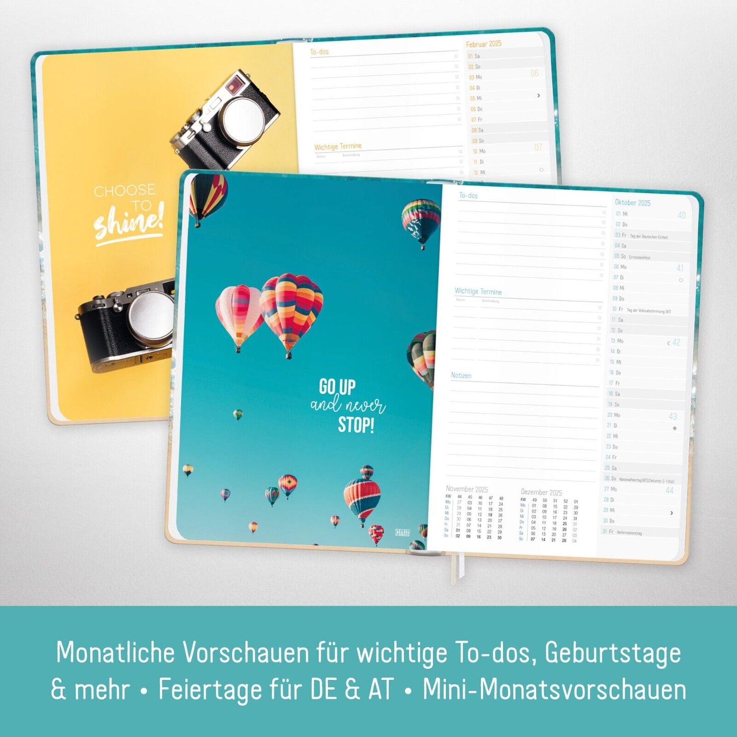 Häfft-Timer 2025 / A5 / Jugendkalender / Summer Beach / Häfft-Verlag