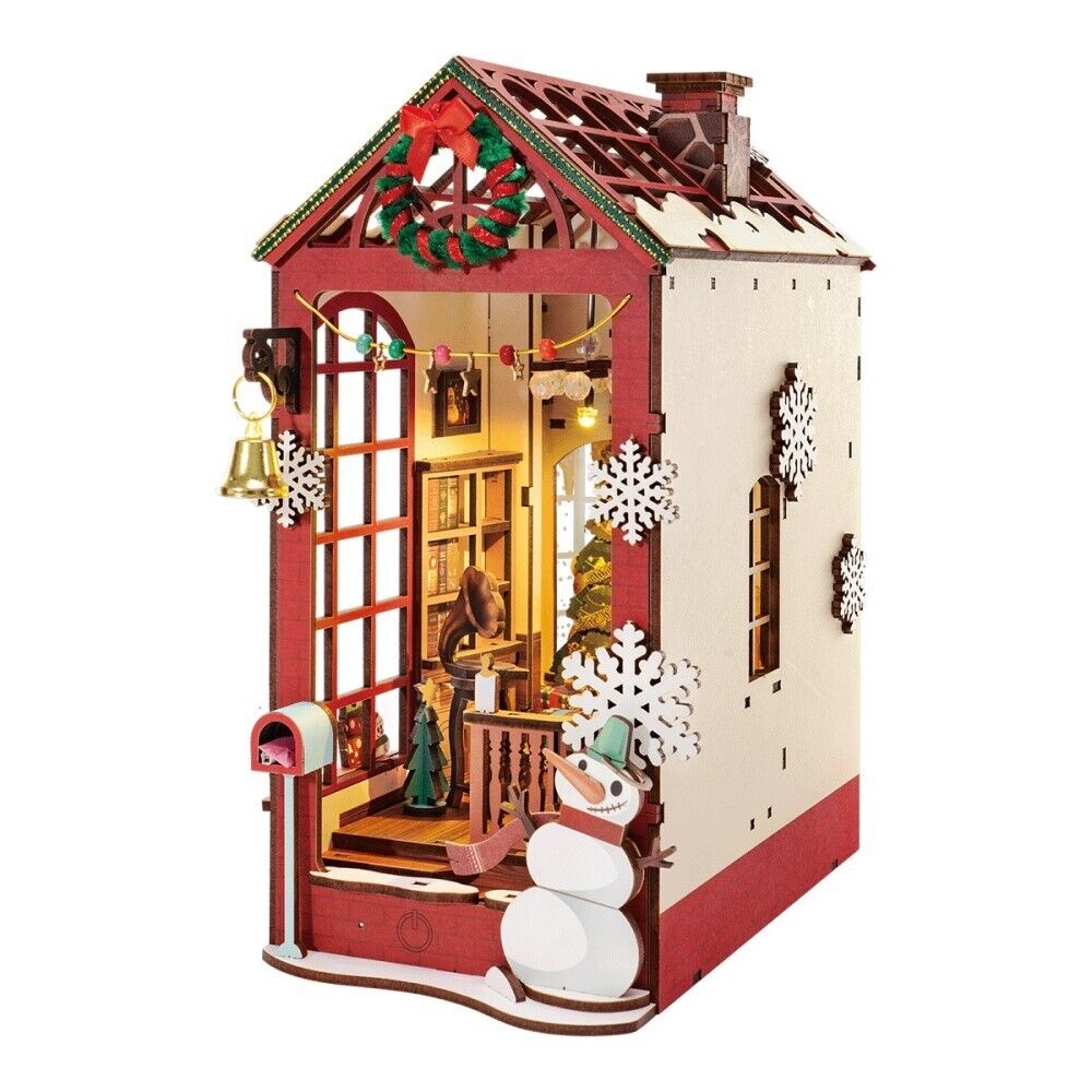 Rolife 3D-Holz-Puzzle Book Nook "Christmas Indoor Scene"