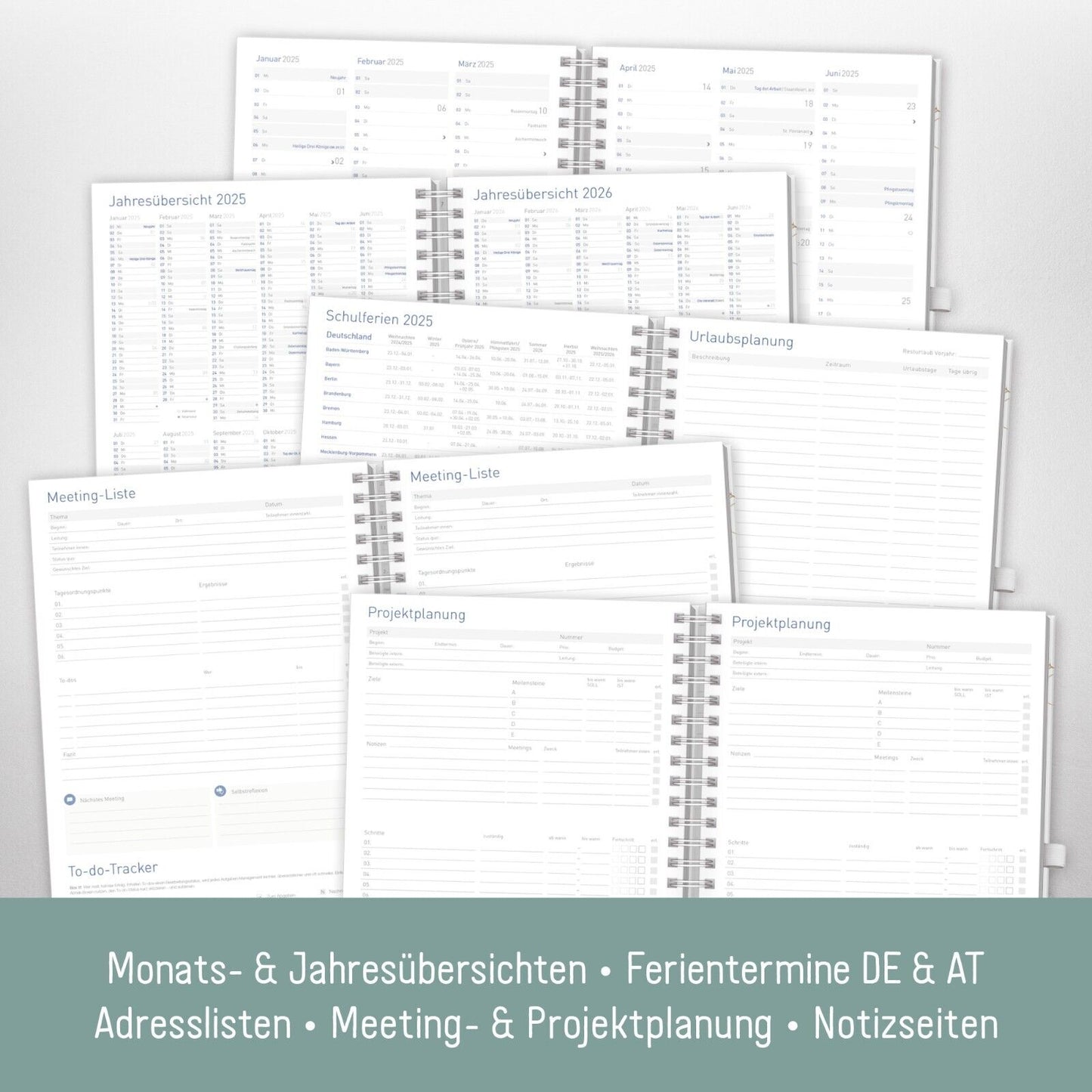 Business-Timer Maxi 2025 / A4 / Blattgold / Häfft-Verlag