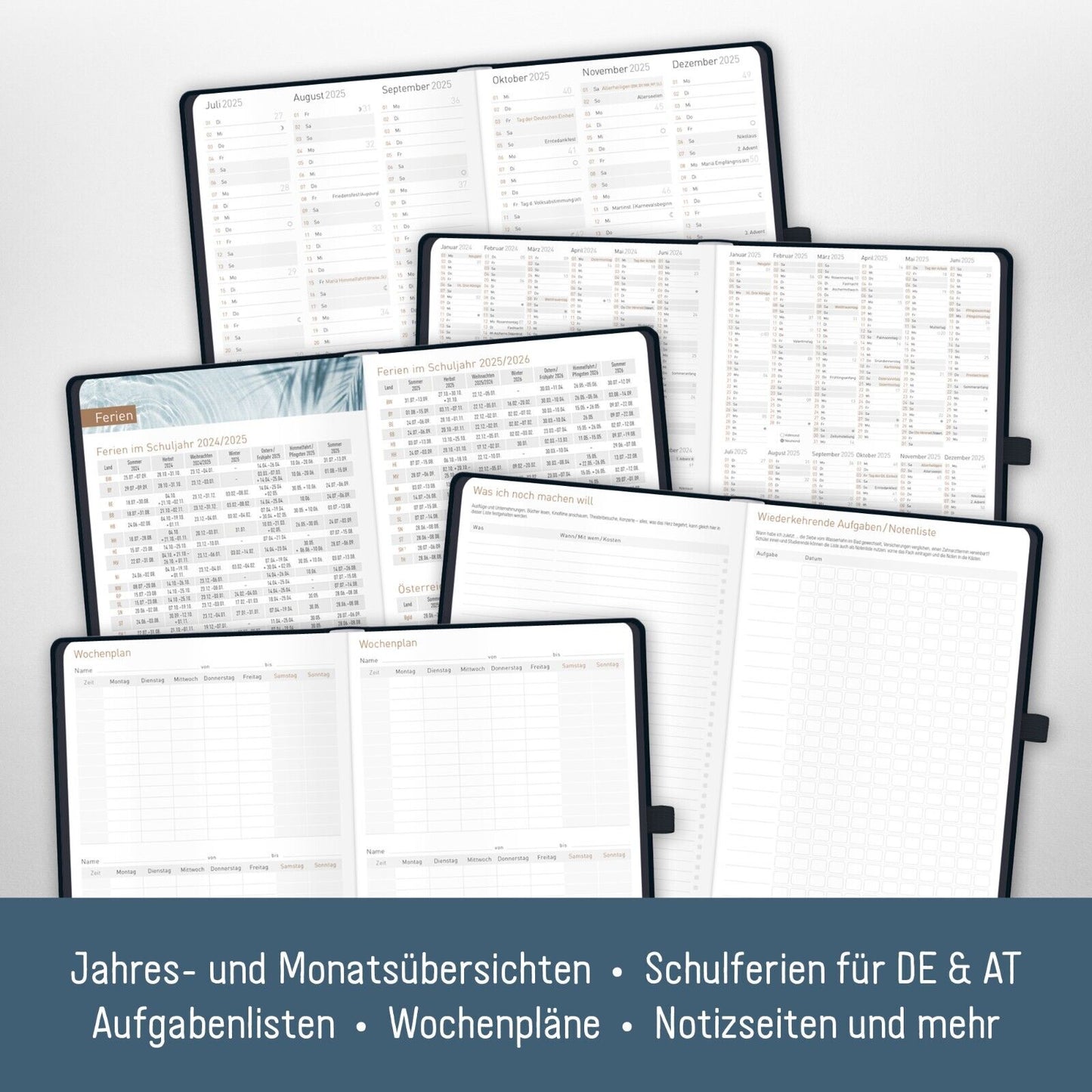 Chäff-Timer Deluxe 2024/2025 - 18 Monate / A5 / All Black / Häfft-Verlag