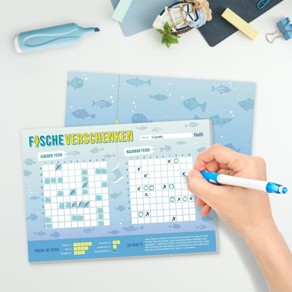 paper&you Spieleblock A5 / Fische Verschenken / vom Häfft-Verlag