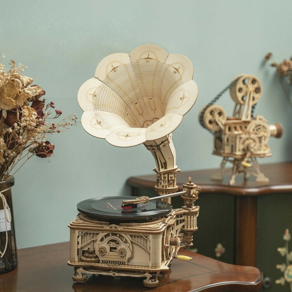 ROKR 3D-Puzzle "Classical Gramophone" (Electric Version)