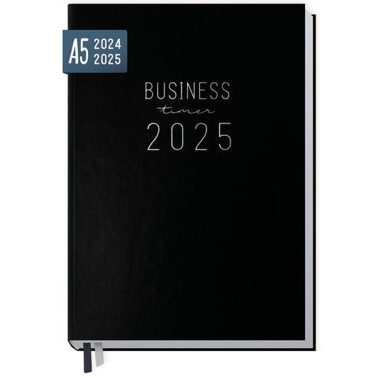 Business-Timer 2024/2025 - 18 Monate / Schwarz / Häfft-Verlag