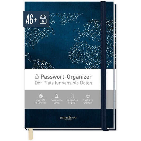 Passwort-Organizer / A6+ / World Wide / Häfft-Verlag