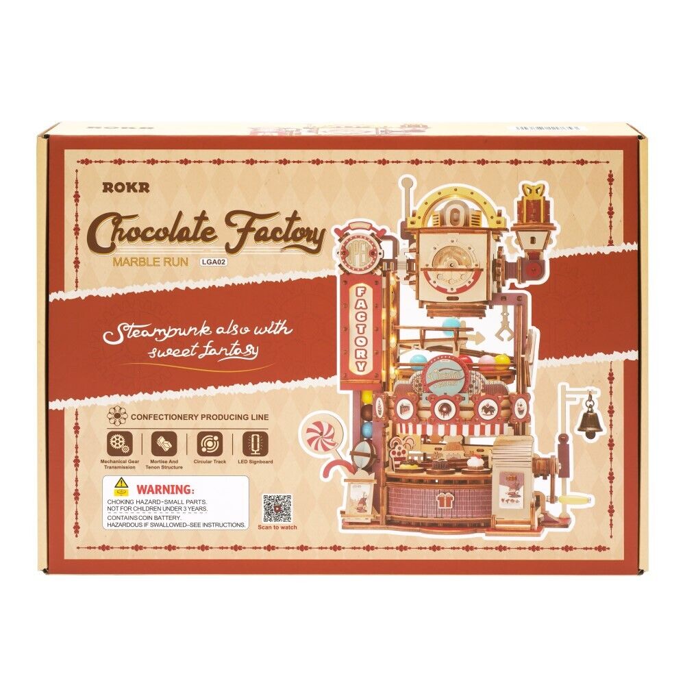 ROKR 3D-Holz-Puzzle Murmelbahn Chocolate Factory