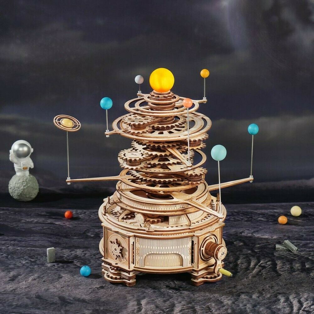 ROKR 3D-Holz-Puzzle Solar System - Planetary Orbits / "Mechanical Orrery"