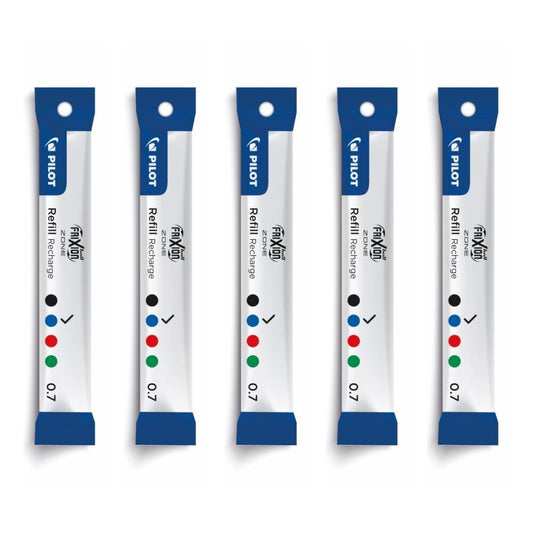 Pilot 5er-Set Großraum-Metall-Mine FriXion Zone 0.7 / M / Blau