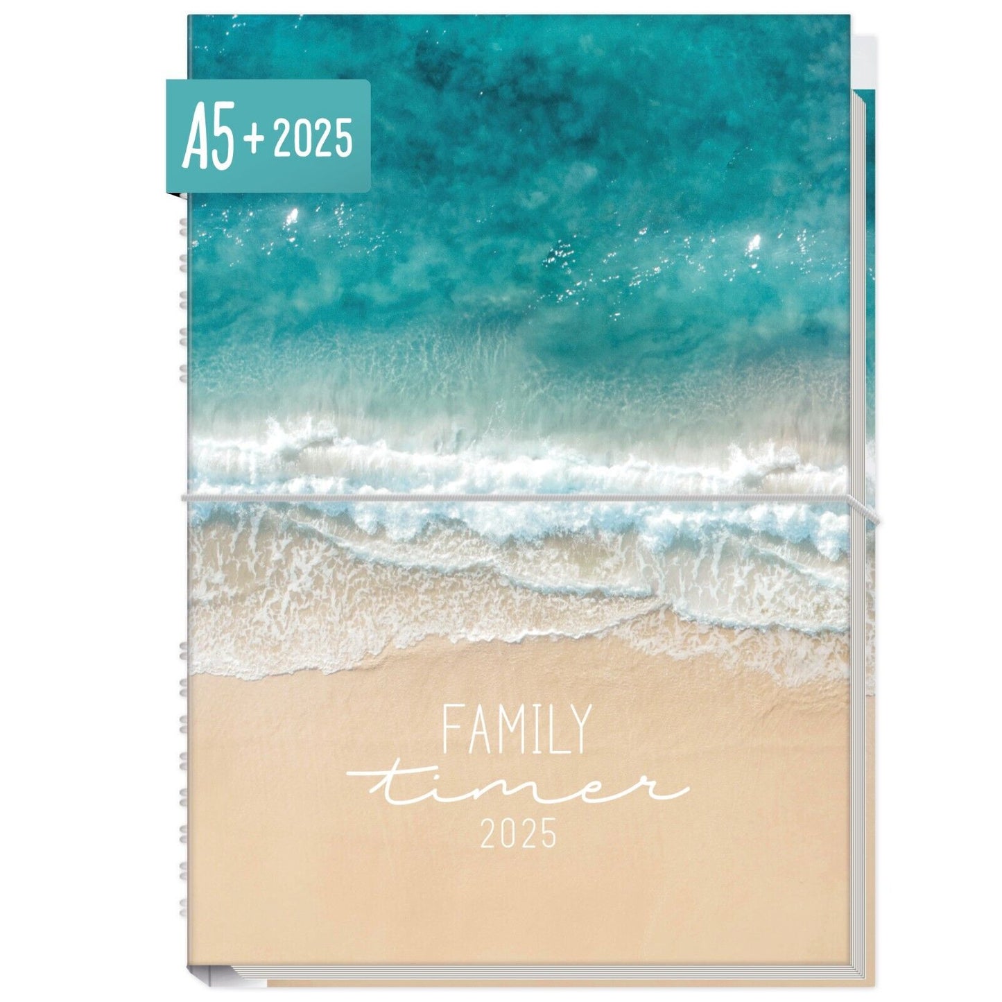 Family-Timer 2025 / 12 Monate / Summer Beach / Häfft-Verlag