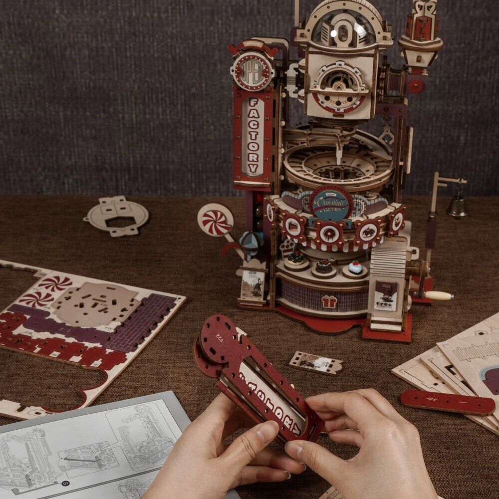 ROKR 3D-Holz-Puzzle Murmelbahn Chocolate Factory