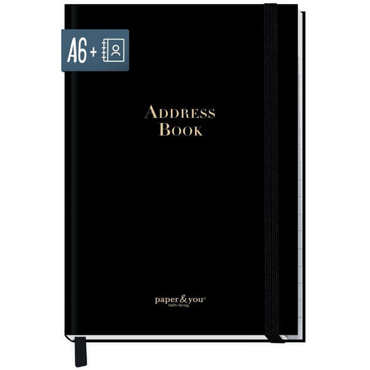 Adressbuch / A6+ / Black Edition / Häfft-Verlag