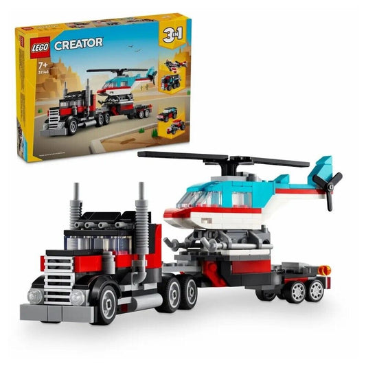 LEGO Creator 3-in-1 - Tieflader mit Hubschrauber (31146)