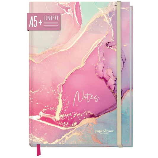 paper&you Notizbuch Classic / liniert / A5+ / Silky Pink / Häfft-Verlag