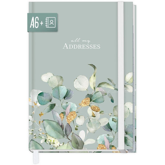 Adressbuch / A6+ / Minty Leaves / Häfft-Verlag