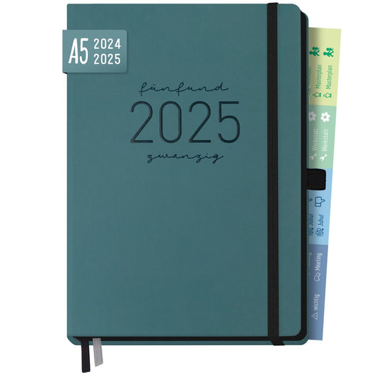 Chäff-Timer Deluxe 2024/2025 - 18 Monate / A5 / Petrolgrau / Häfft-Verlag