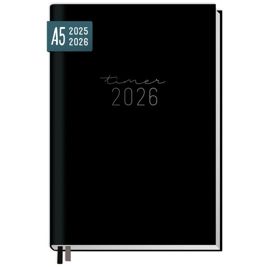 Chäff-Timer Classic 2025/2026 / 18 Monate / A5 / Black Edition / Häfft-Verlag