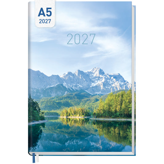 Coveransicht von Häfft Chäff-Timer Classic 2027 A5 Terminkalender im Motiv „Wanderlust“.