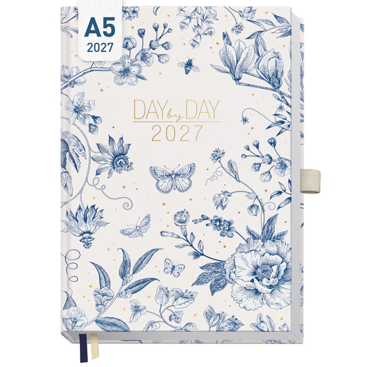 Coveransicht von Häfft Organizer Day by Day Tagesplaner 2027 A5 im Motiv „Fine Style“.