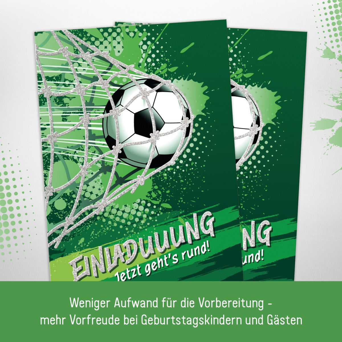 Häfft Einladungskarten A6 12er Set / Fußball