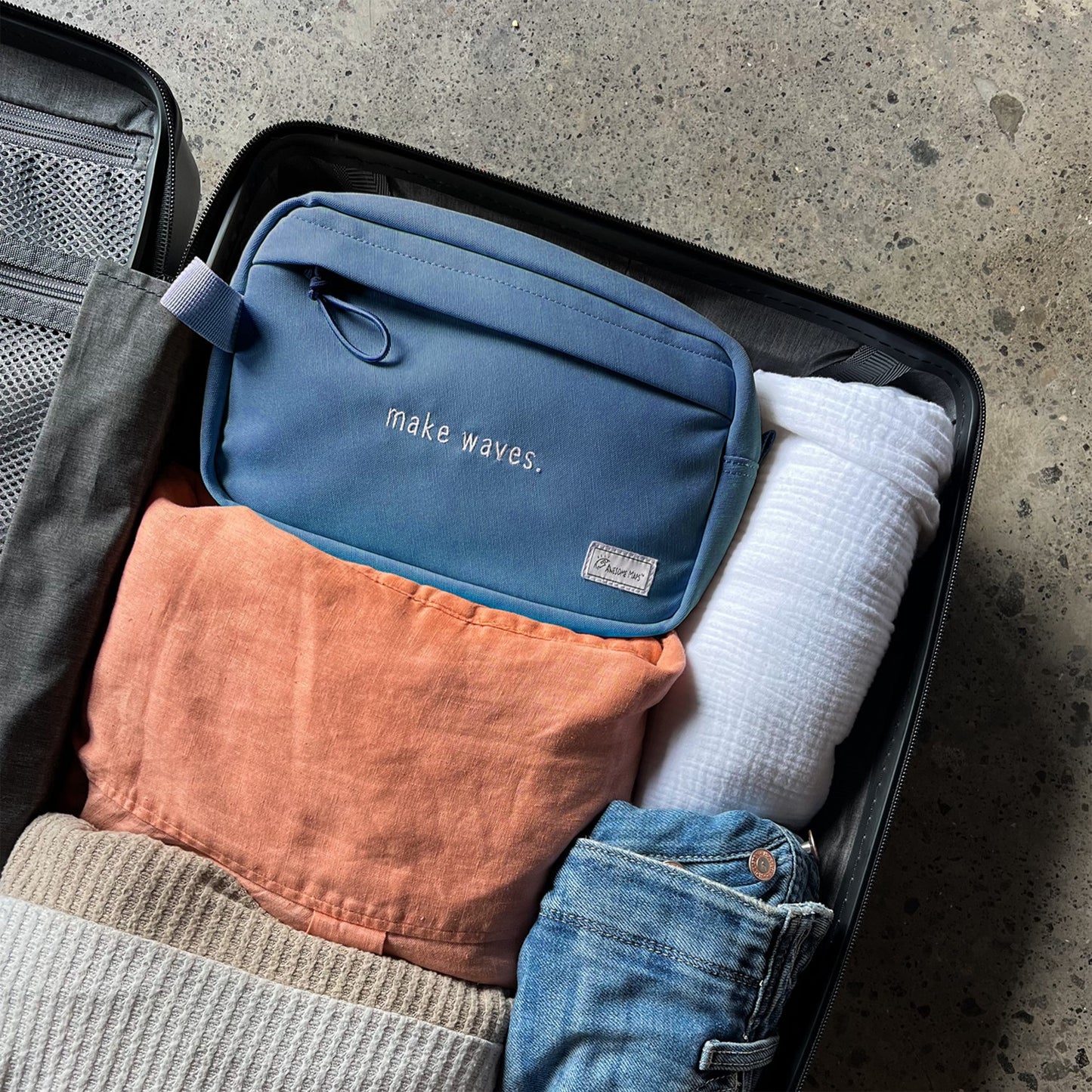 Awesome Maps Waschtasche / Kulturbeutel Blau