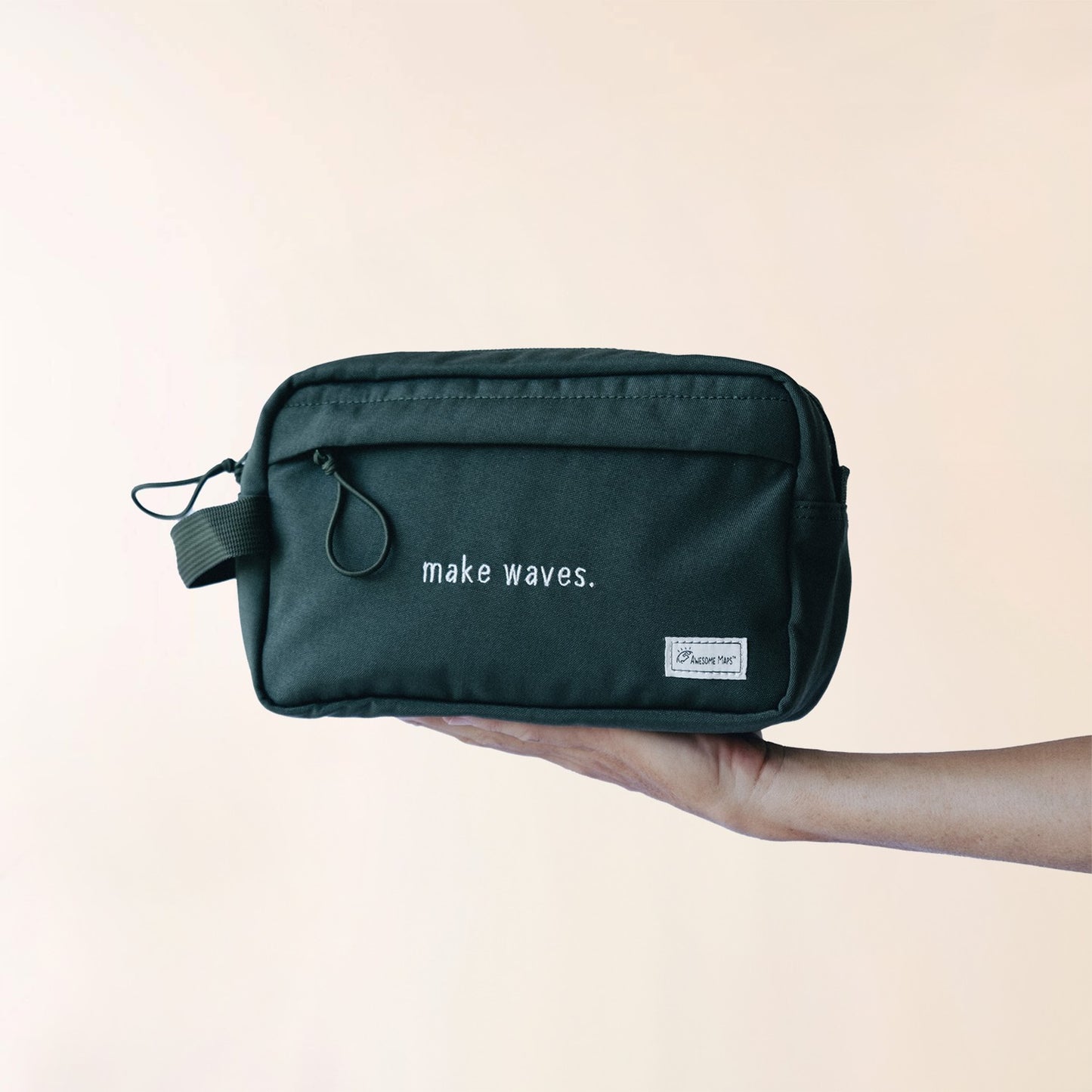 Awesome Maps Waschtasche / Kulturbeutel Grün