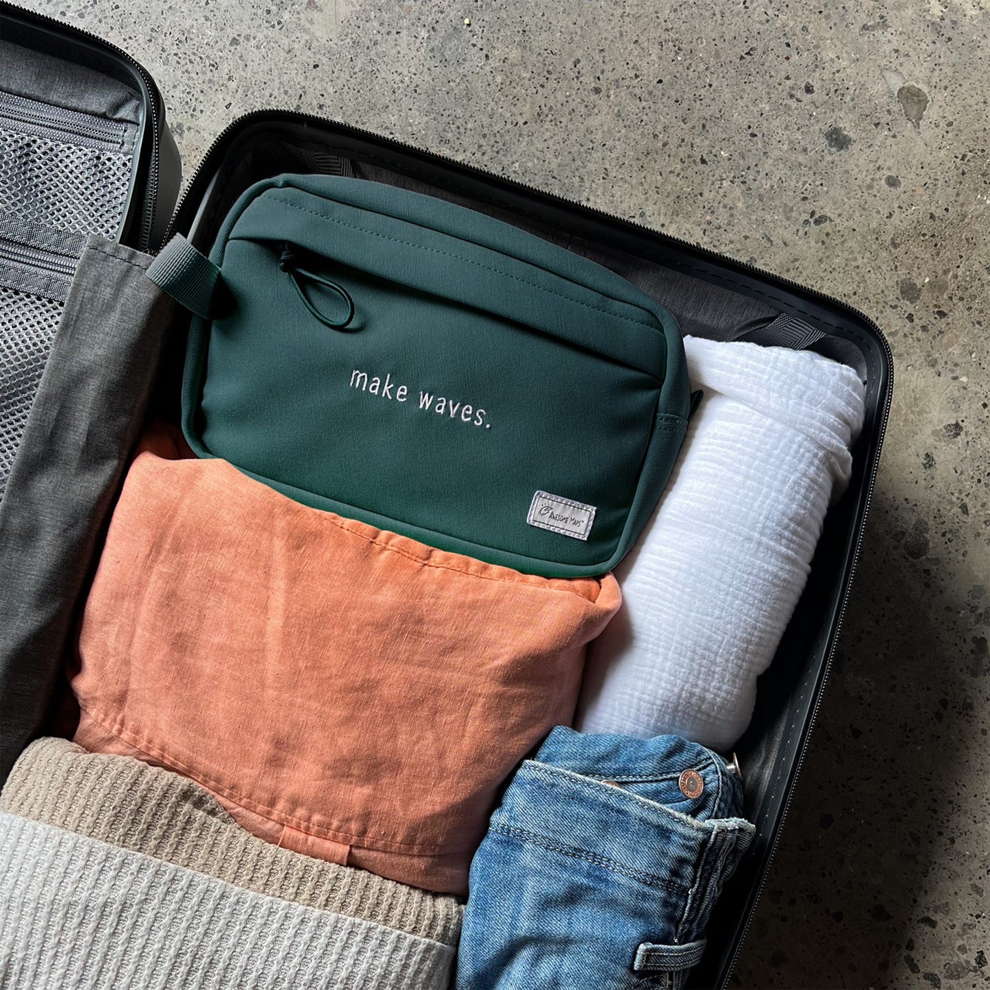 Awesome Maps Waschtasche / Kulturbeutel Grün