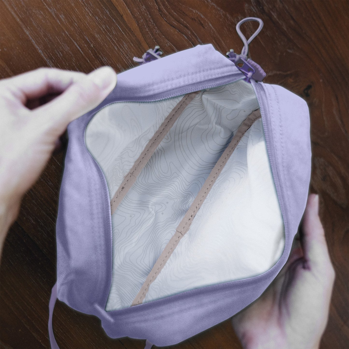 Awesome Maps Waschtasche / Kulturbeutel Lavendel